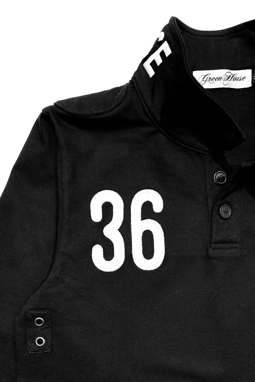 GREENHOUSE BOMBERS RUGBY SHIRT [ BLACK ]