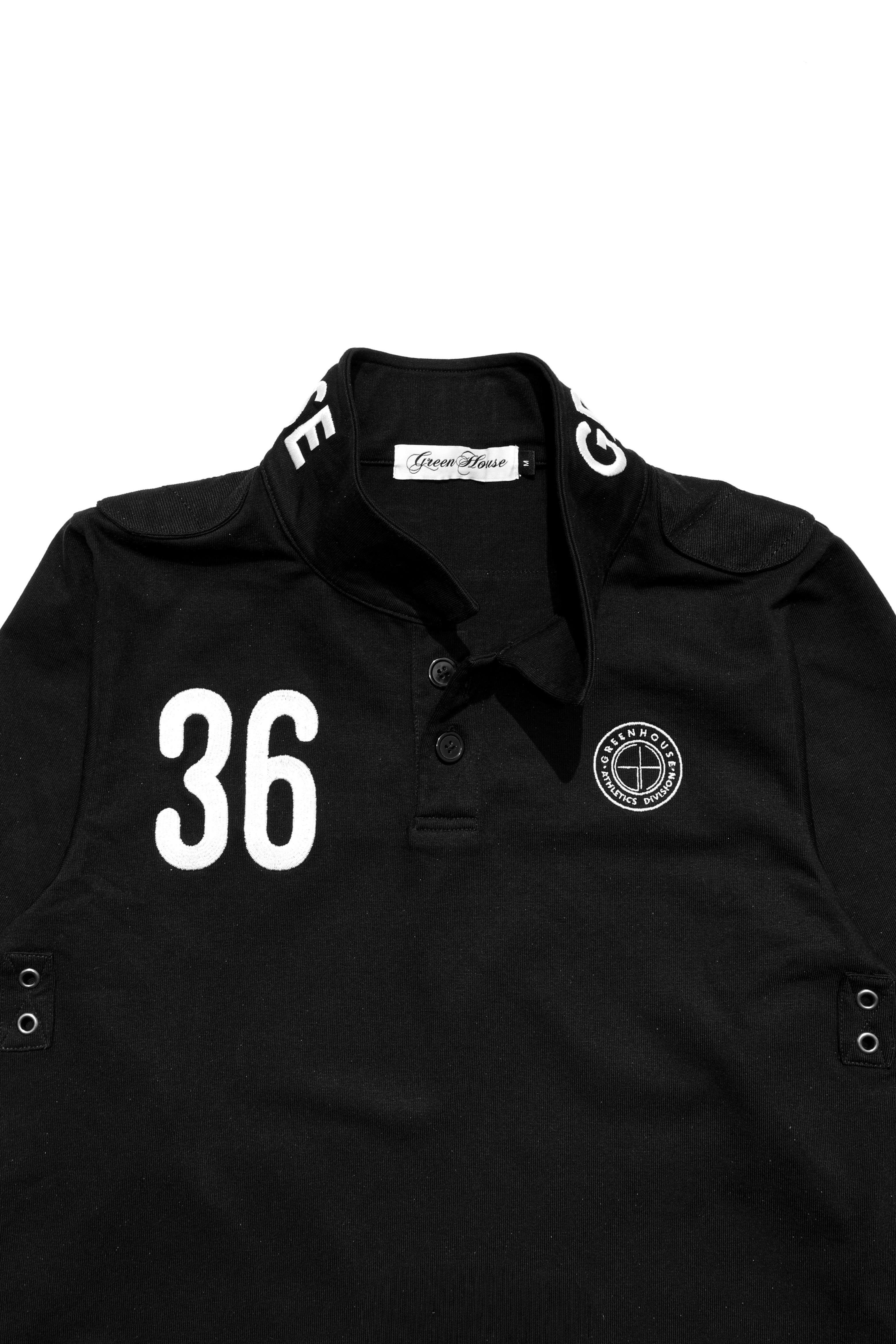 GREENHOUSE BOMBERS RUGBY SHIRT [ BLACK ]