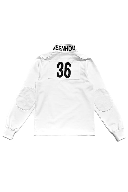 GREENHOUSE BOMBERS RUGBY SHIRT [ WHITE ]